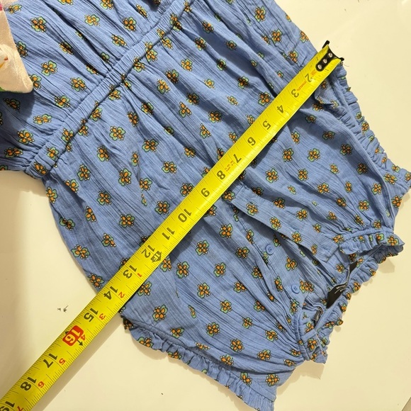 Anthropologie | & Other Stories Blue Floral Ruffle Dress - Picture 4 of 6